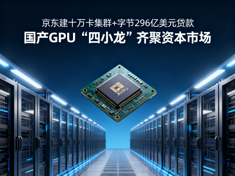 京东建十万卡集群+字节296亿美元贷款：国产GPU