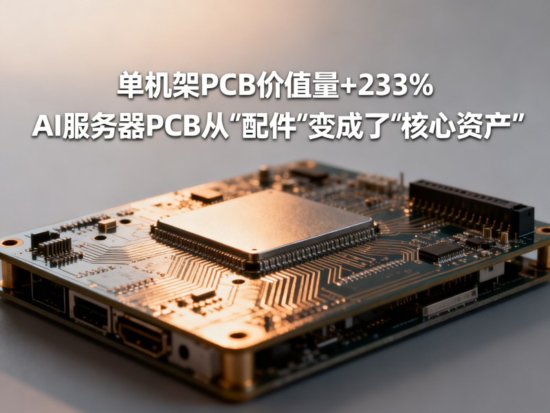 单机架PCB价值量+233%：AI服务器PCB从