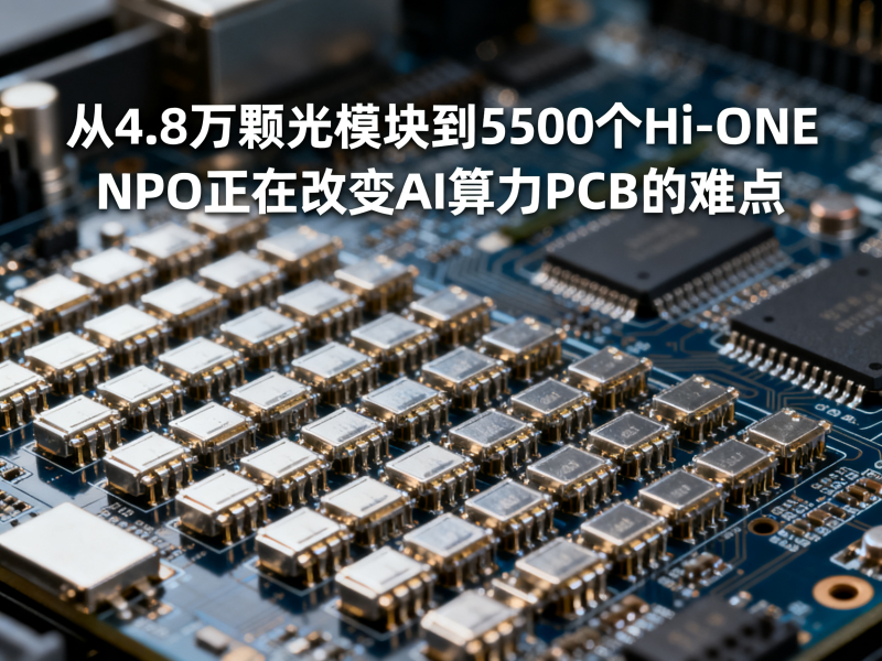 从4.8万颗光模块到5500个Hi-ONE，NPO正在改变AI算力PCB的难点