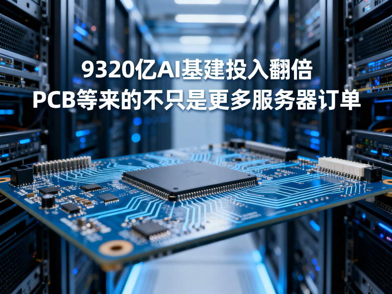 9320亿AI基建投入翻倍，PCB等来的不只是更多服务器订单