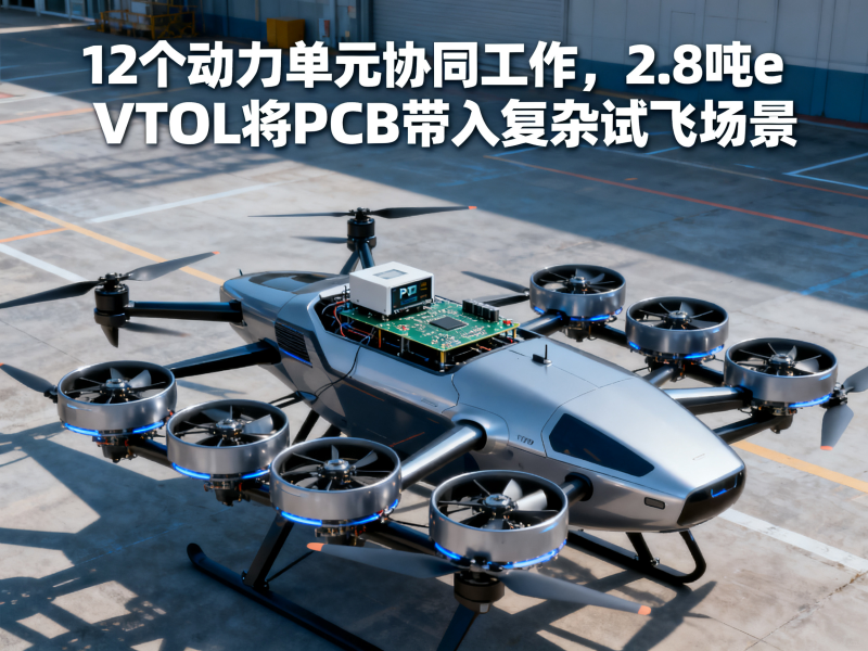 12个动力单元一起工作，2.8吨eVTOL把PCB带进了更复杂的试飞场景