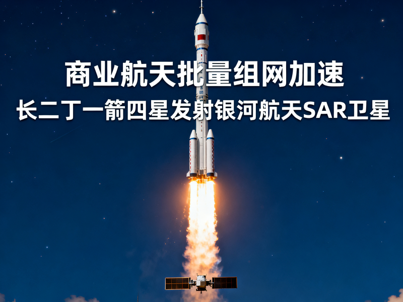 商业航天批量组网加速：长二丁一箭四星发射银河航天SAR卫星