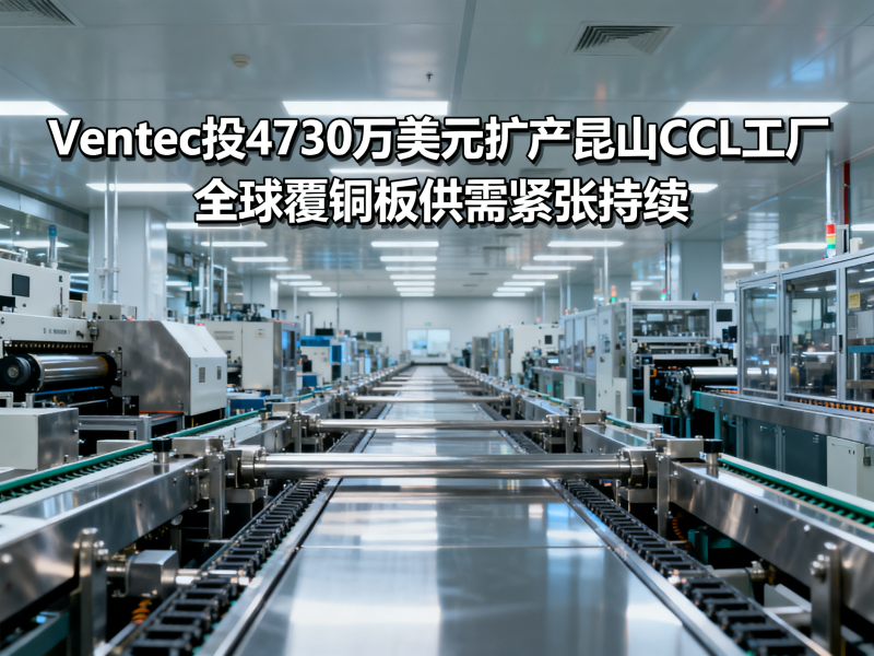 Ventec投4730万美元扩产昆山CCL工厂，全球覆铜板供需紧张持续