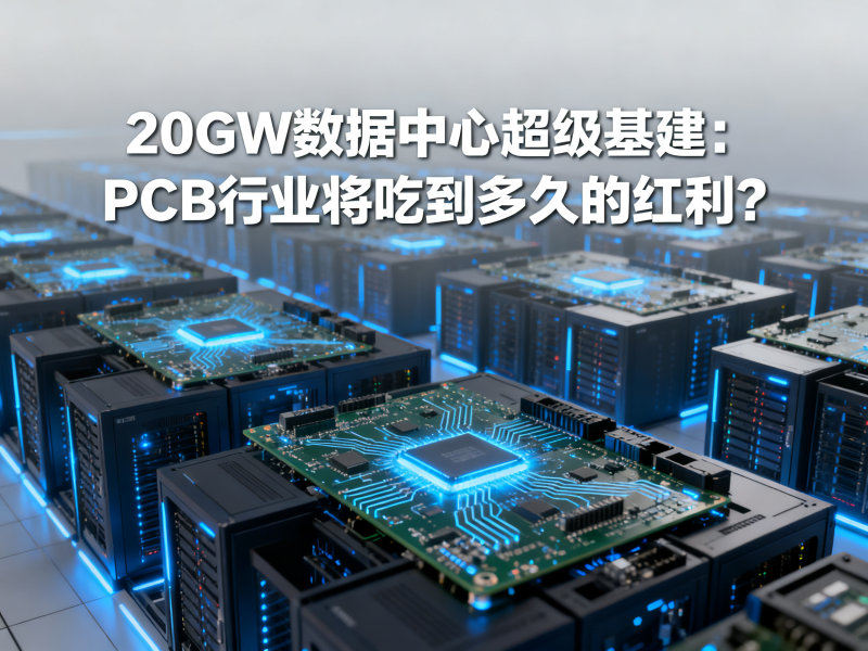 20GW数据中心超级基建：PCB行业将吃到多久的红利？