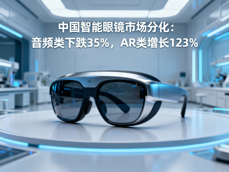 中国智能眼镜市场分化：音频类下跌35%，AR类增长123%