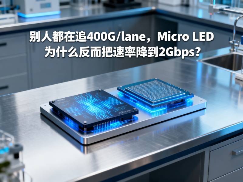 别人都在追400G/lane，Micro LED为什么反而把速率降到2Gbps？