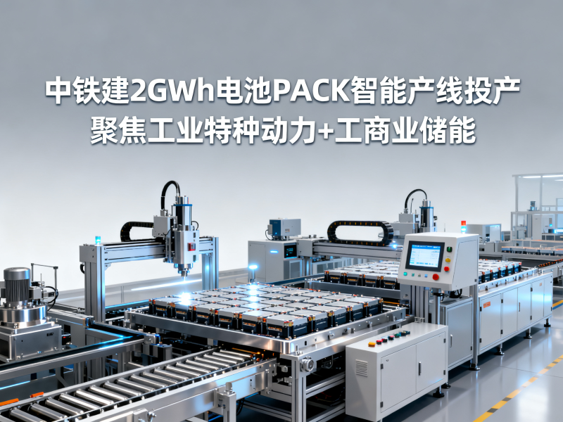 中铁建2GWh电池PACK智能产线投产，聚焦工业特种动力+工商业储能