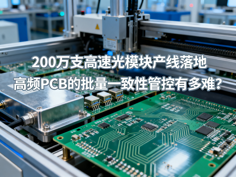 200万支高速光模块产线落地：高频PCB的批量一致性管控有多难？