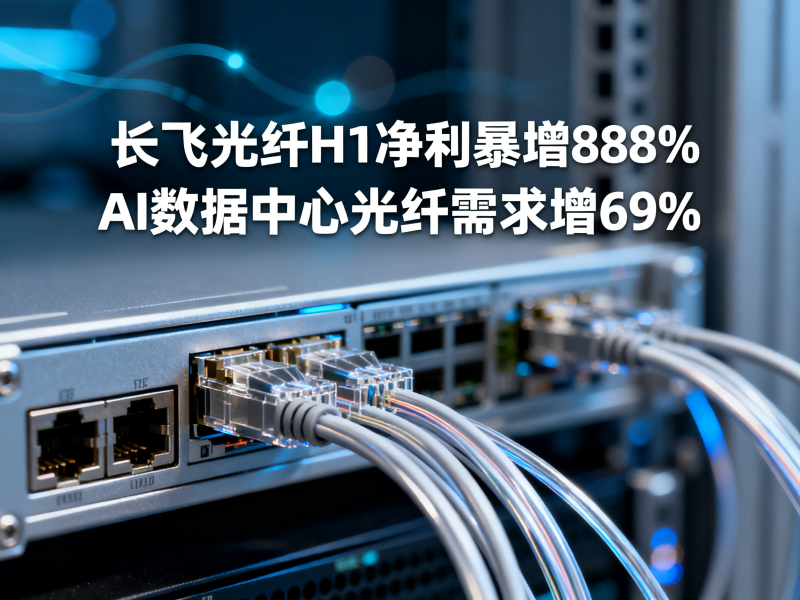 长飞光纤H1净利暴增888%，AI数据中心光纤需求增69%
