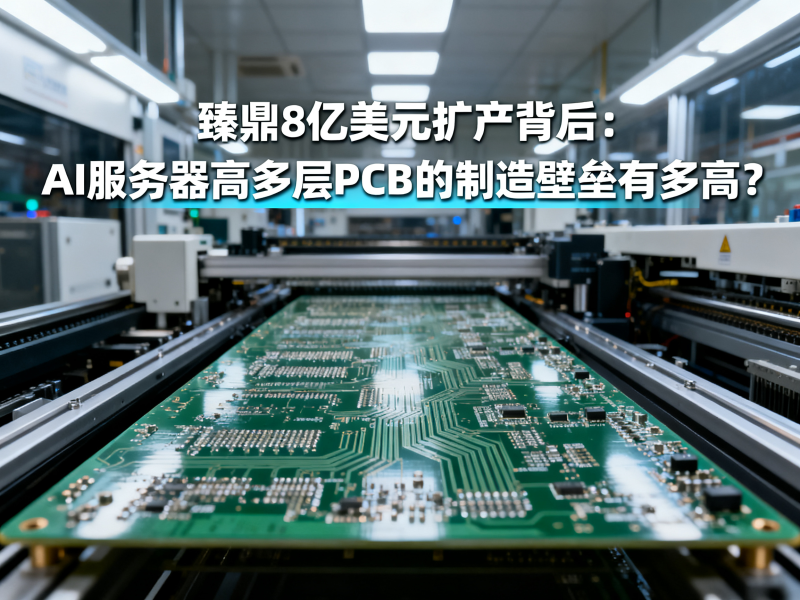 臻鼎8亿美元扩产背后：AI服务器高多层PCB的制造壁垒有多高？