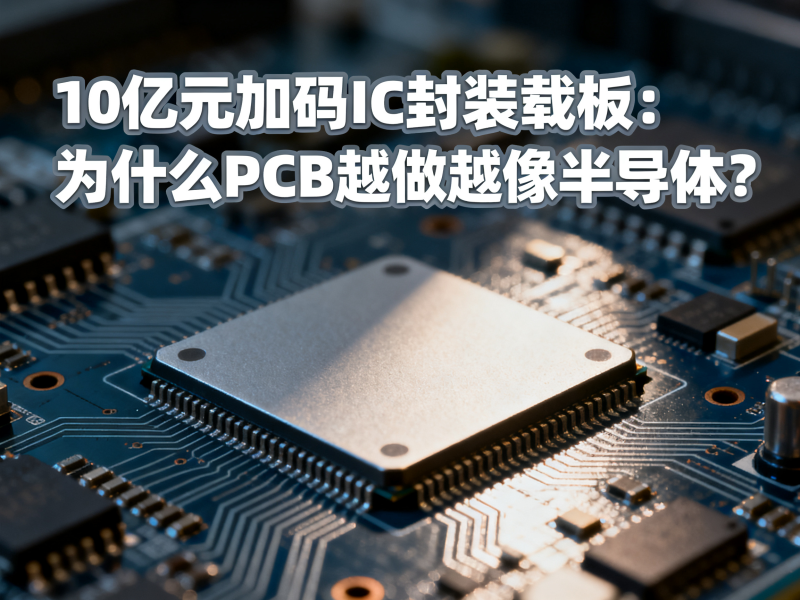 10亿元加码IC封装载板：为什么PCB越做越像半导体？