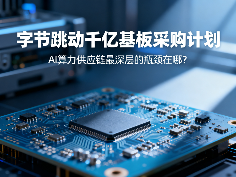 字节跳动千亿基板采购计划：AI算力供应链最深层的瓶颈在哪？