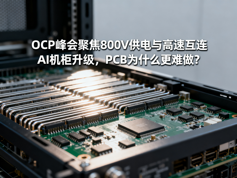 OCP峰会聚焦800V供电与高速互连：AI机柜升级，PCB为什么更难做？