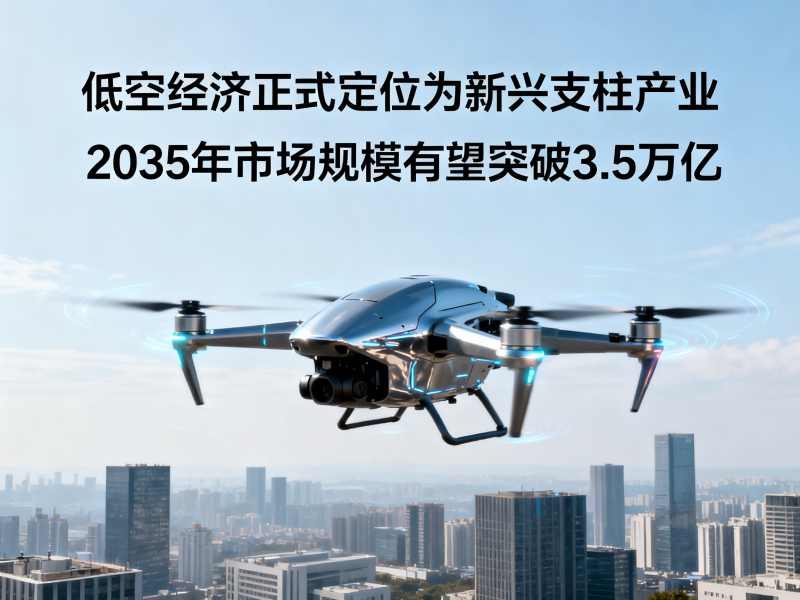 低空经济正式定位为新兴支柱产业，市场规模2035年有望突破3.5万亿