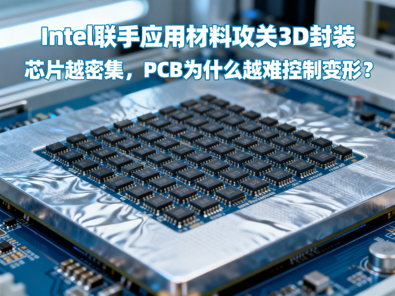 Intel联手应用材料攻关3D封装：芯片越密集，PCB为什么越难控制变形？
