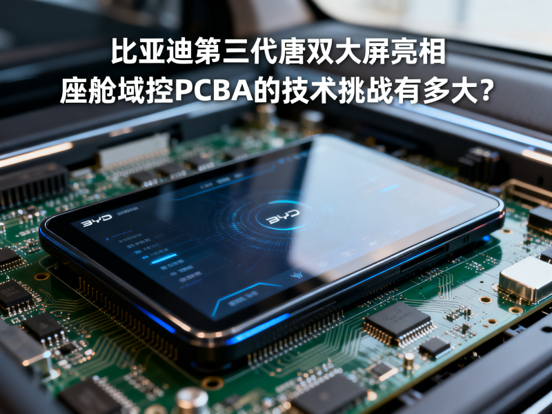 比亚迪第三代唐双大屏亮相：座舱域控PCBA的技术挑战有多大？