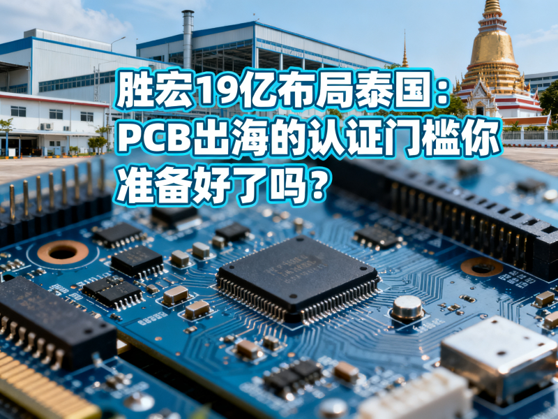 胜宏19亿布局泰国：PCB出海的认证门槛你准备好了吗？