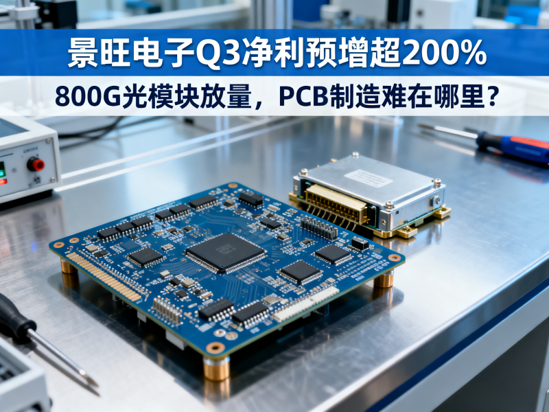 景旺电子Q3净利预增超200%：800G光模块放量，PCB制造难在哪里？