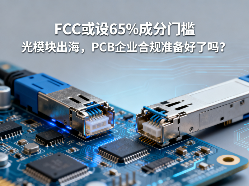 FCC 或设 65% 成分门槛：光模块出海，PCB 企业合规准备好了吗？