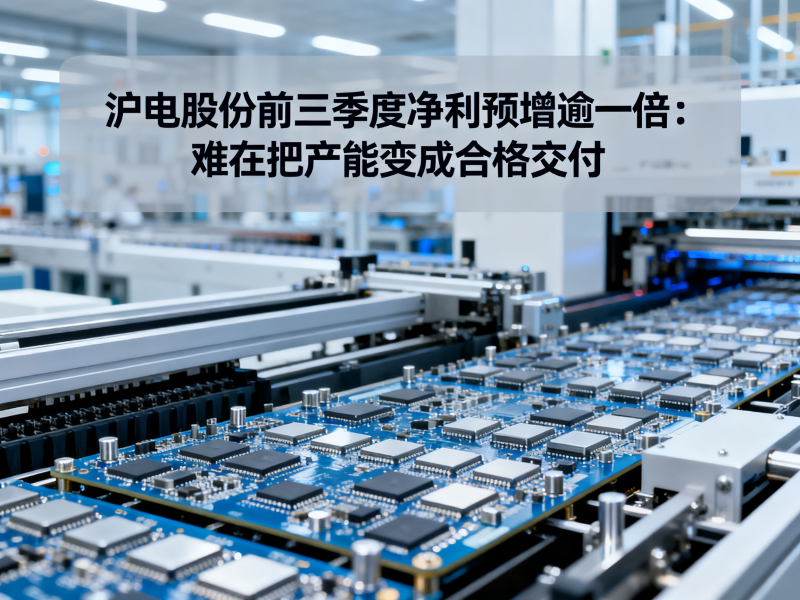 沪电股份前三季度净利预增逾一倍：难在把产能变成合格交付