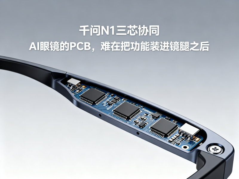 千问N1三芯协同：AI眼镜的PCB，难在把功能装进镜腿之后