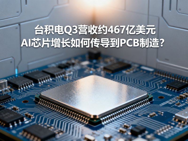 台积电Q3营收约467亿美元：AI芯片增长，怎样传导到PCB制造？