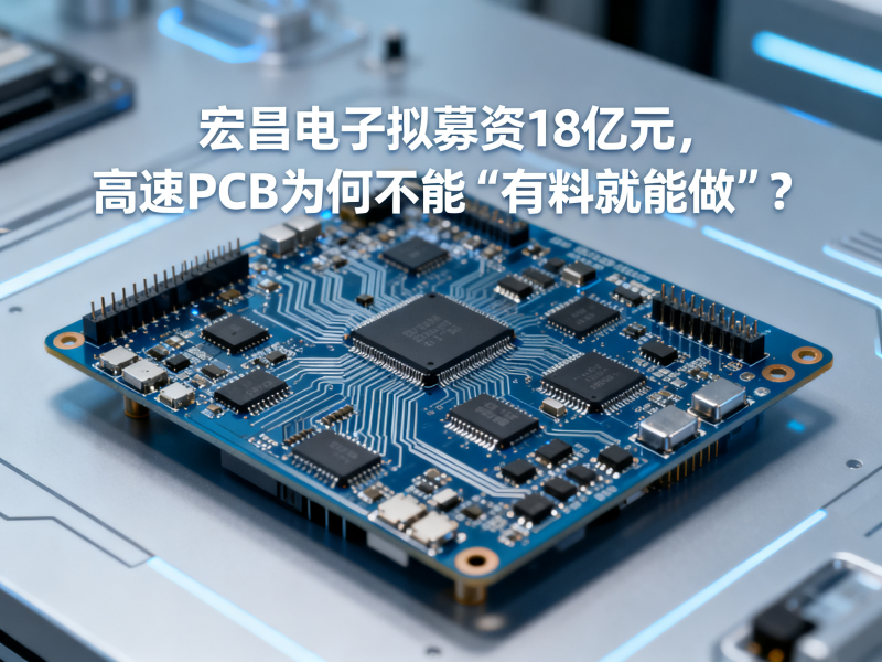 宏昌电子拟募资18亿元，高速PCB为何不能“有料就能做”？