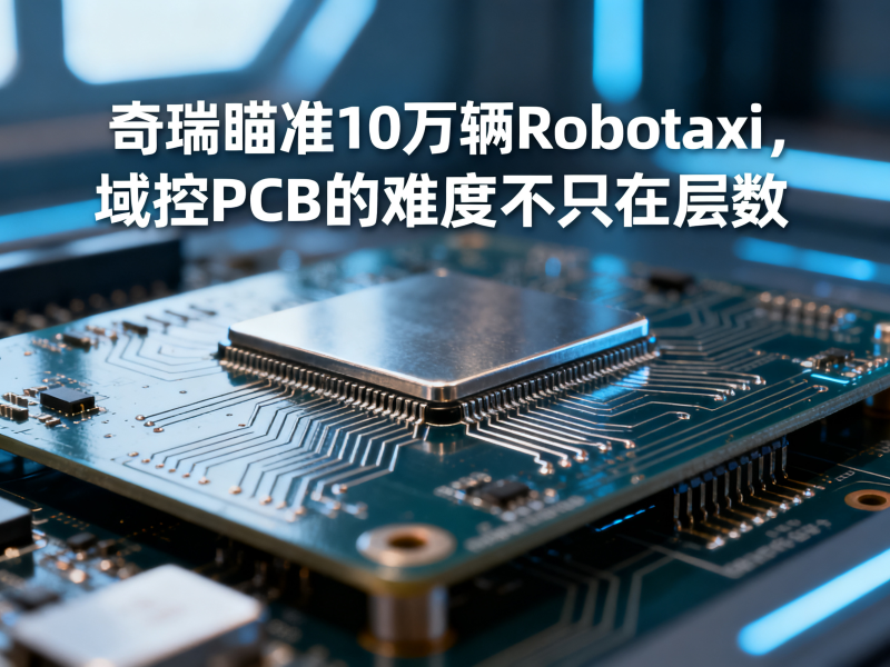 奇瑞瞄准10万辆Robotaxi，域控PCB的难度不只在层数