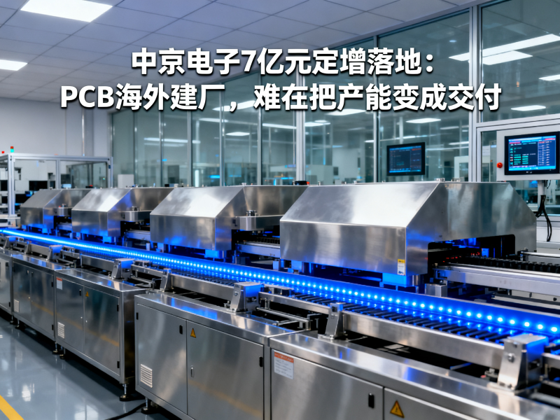 中京电子7亿元定增落地：PCB海外建厂，难在把产能变成交付