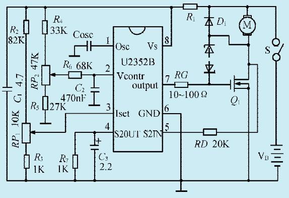 直流电机速度控制电路图分享及其电路原理分析