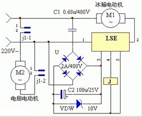 一款能保护压缩机且具有明显的节电效果的冰箱风冷同步控制器电路图