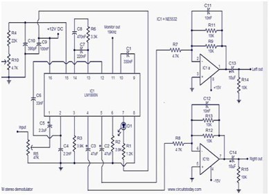 分享一款必须装配高质量的PCB电路的立体声解调器电路