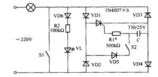 触发延时照明电路