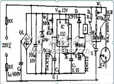电饭煲功率自动调节器原理电路图
