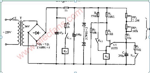时间继电器电路图