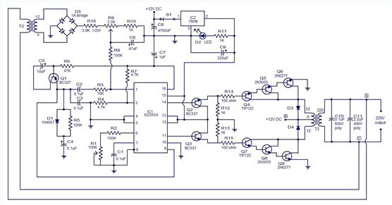 一款为改善体二极管的性能简单的逆变器电路图分析PWM逆变器工作原理电路图