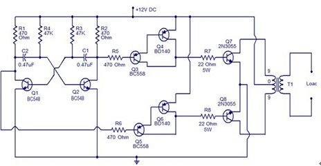 60W逆变器使用的晶体管电路图