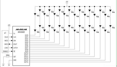 一款所有恒流输出均采用一个外部电阻设置的MAX6969芯片LED驱动电路图
