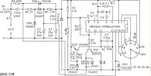 墨西哥光控定时开关电路图