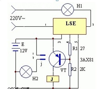 一款广泛用于公共场所和不能间断照明的地方的应急照明灯电路图