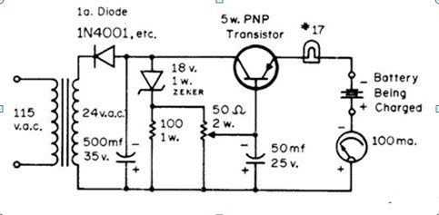 一款可采用脉冲充电方式的镍镉电池充电器电路图