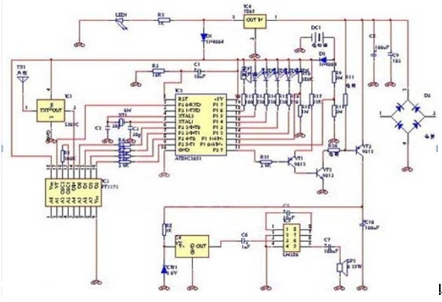 一款适用于应用于企事业单位、营业场所的具体位置的无线防盗报警器电路图