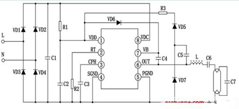 紧凑型荧光灯电路图