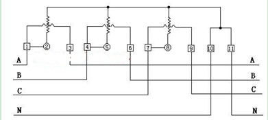 三相电度表电路图

