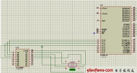 一款利用电子电路将直流电变成分时供电的步进电机驱动电路图