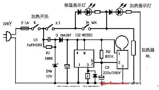 款内含微处理器可将加热罐内的纯水被长时间反复加热节能饮水机设计方案电路图
