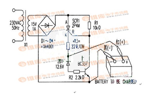 自动电池充电器电路图