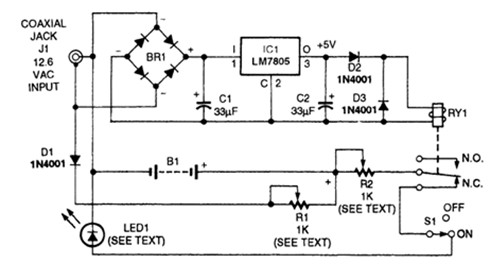 LED充电手电筒电路图