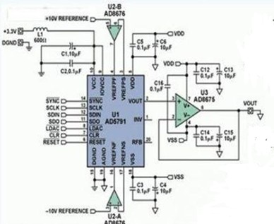 模数转换精密仪器的设计电路图