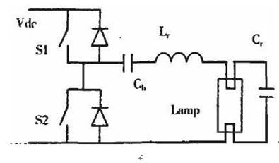 一款采用电子技术驱动电光源，使之产生所需照明的简化电子镇流器电路图
